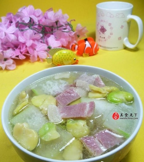 鹹肉蠶豆冬瓜湯