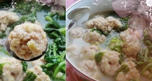 小白菜肉丸湯