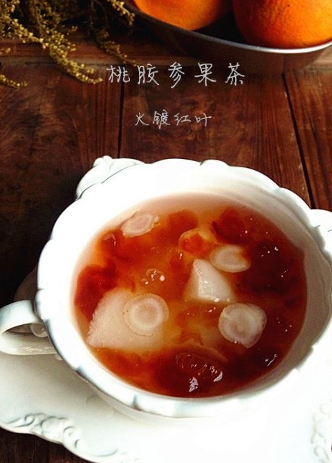 桃膠參果茶