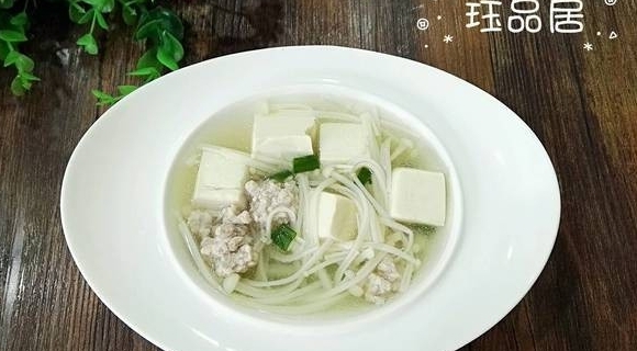 豆腐金針菇湯