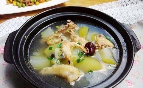 蝦干胡瓜雞湯