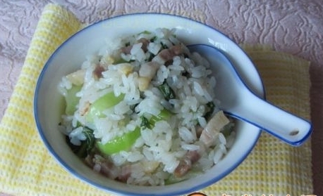 青菜鹹肉飯