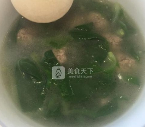 丸子小白菜湯