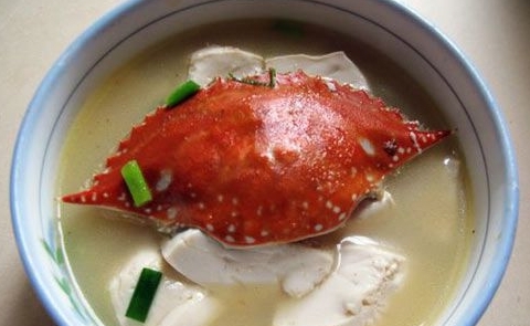 蟹殼豆腐湯