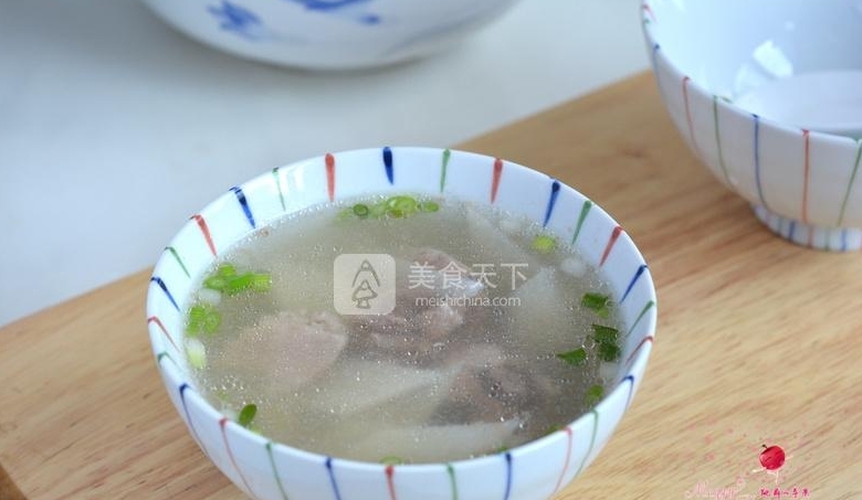 微波爐版肉片山藥湯