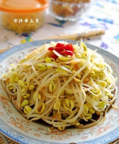 一元錢的涼拌黃豆芽