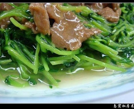 沙茶牛肉豆苗