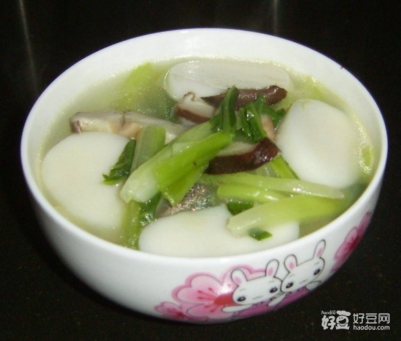 青菜豆腐年糕湯